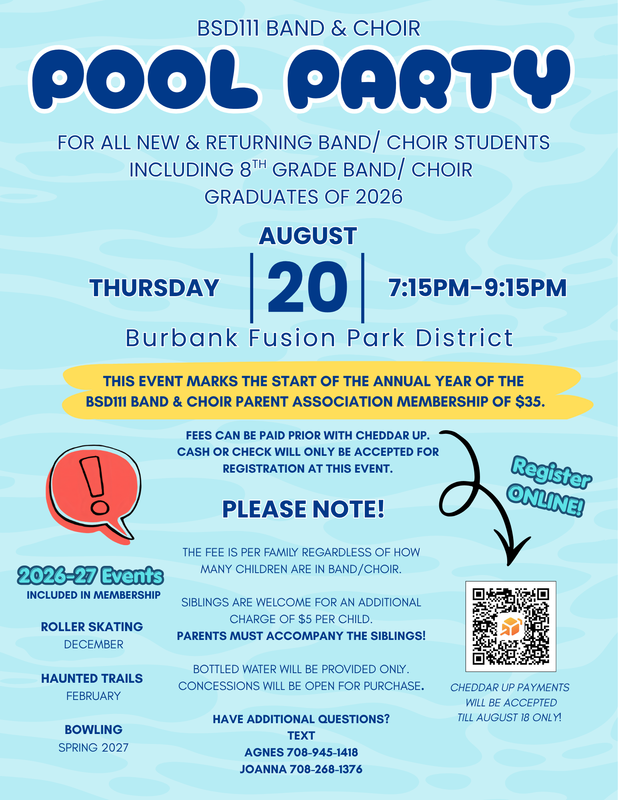 band & choir pool party