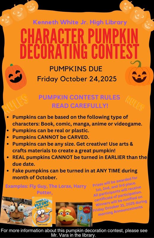 Character Pumpkin Decorating Contest!