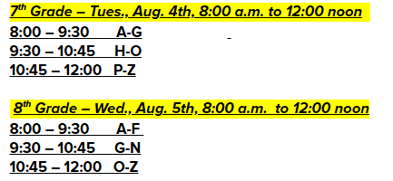 schedule for registration