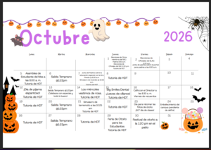 Calendario de Octubre