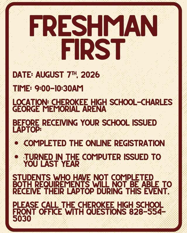 Freshmen First event flyer