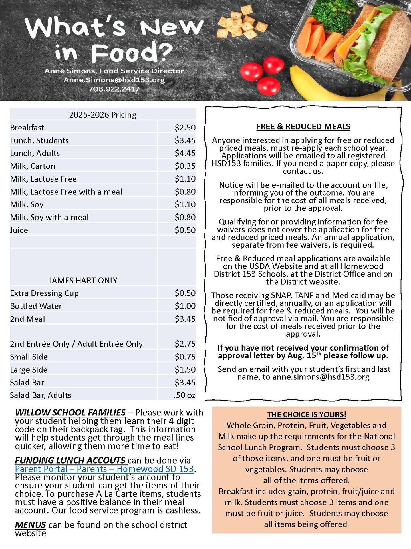 food services newsletter August 2025