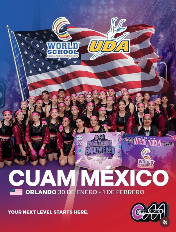 Excelentes resultados de CUAM México durante el Cheerleading & Performance Cheer Championships, Orlando, Florida, USA
