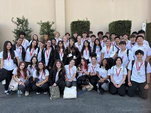 SPHS Advanced Sports Medicine students celebrate after a recent competition at St Francis High School in La Cañada. (Photo Courtesy of Andre Zumaeta)