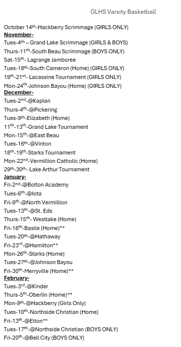25-26 Basketball schedule