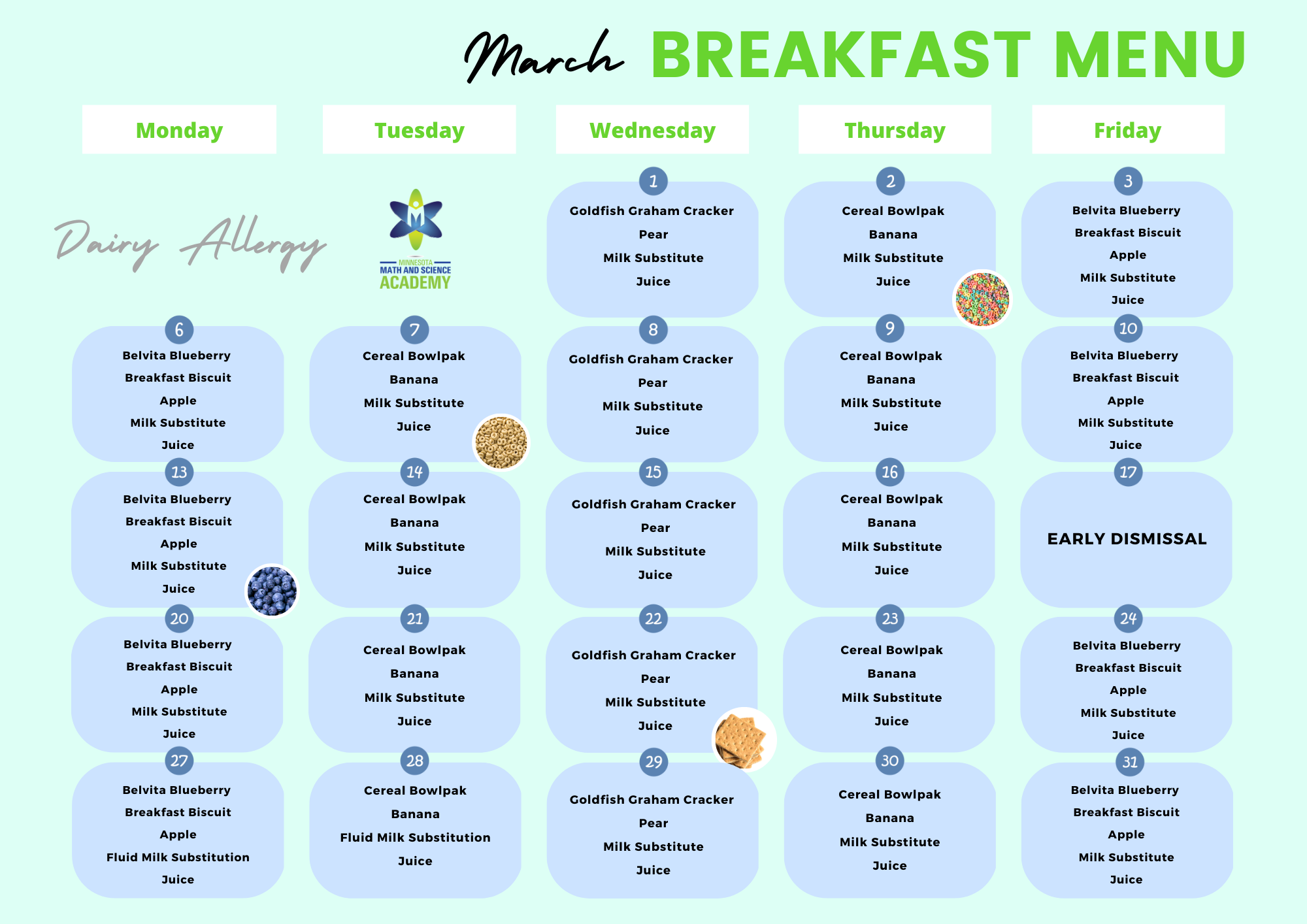 Menus Student Life Minnesota Math and Science Academy
