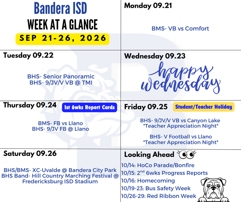 week at a glance