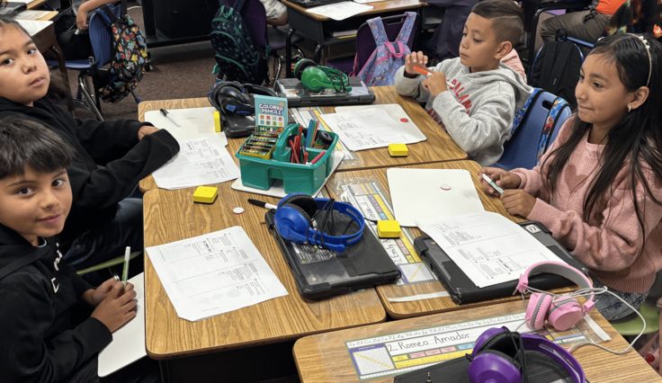 LGE students are already hard at work in the classrooms. Here are Ms. Lopez's third graders sharing ideas about how to solve a challenging math problem.