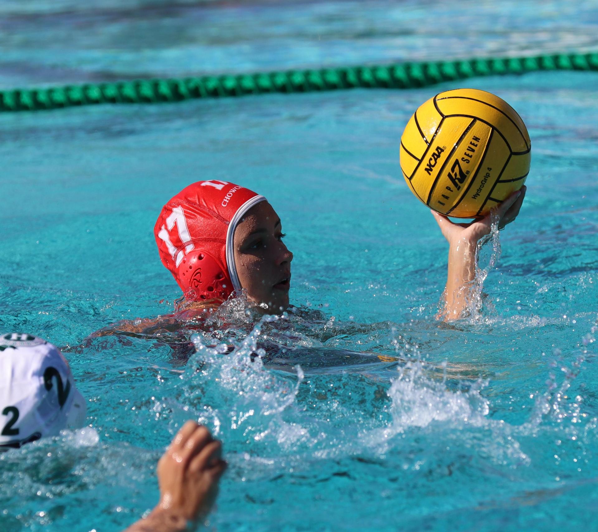girls playing water polo against Hoover