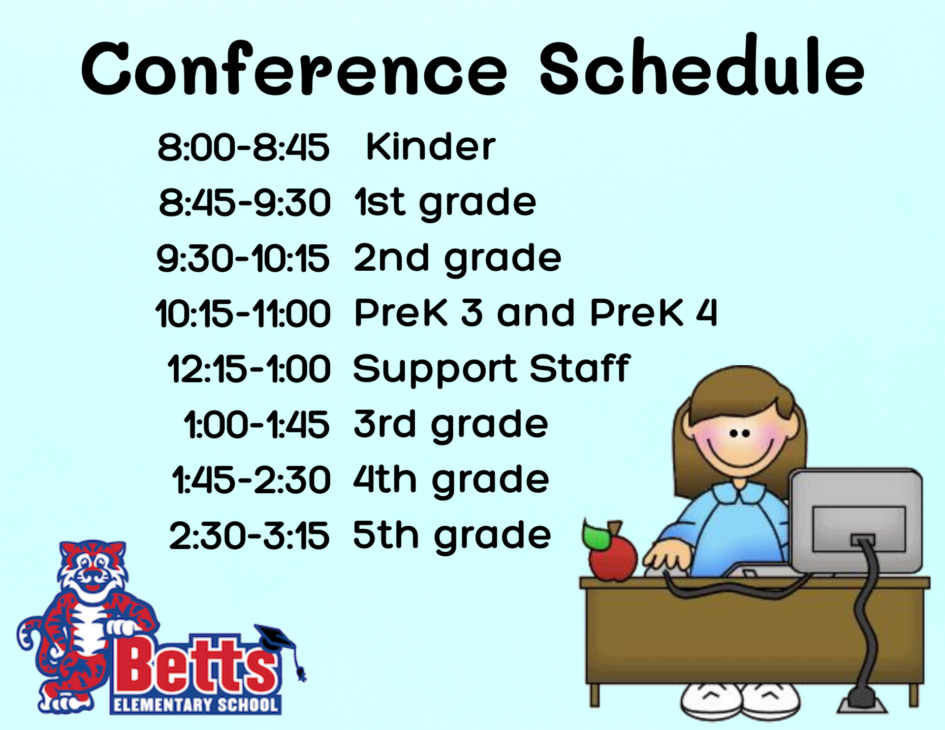 Image of Betts Conference schedule