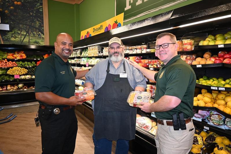 Pike County Sheriff Bryant “Wally” Jones and Chief Deputy Damian Gatlin recently stopped by McComb Corner Market to recognize Mr. James Rushing for an incredible milestone—25 years with the company