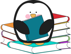 PENGUIN WITH BOOKS