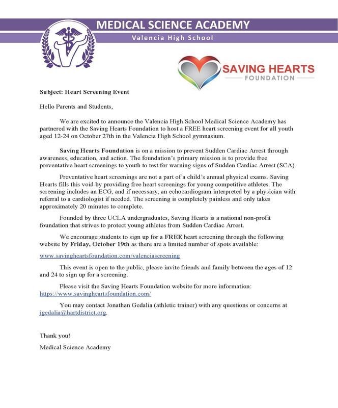 Heart Health Screening Info