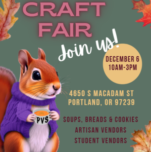 Craft Fair December 6th, 10am-3pm