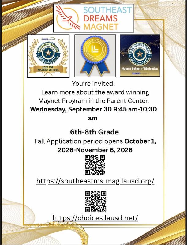 Middle school flyer meeting for parents