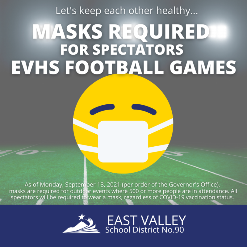 Mask Requirements At EVHS Football Games East Valley School District