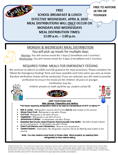 FREE SCHOOL BREAKFAST & LUNCH Featured Photo