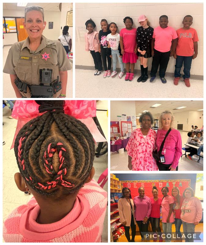 We wear Pink in Reference to Breast Care Awareness!!