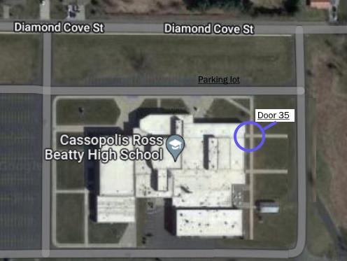  Aerial map of School Building