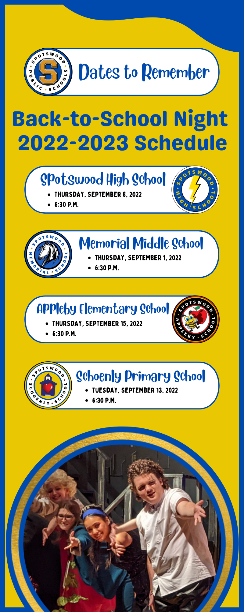Dates to Remember - Back-to-School Night Schedule Featured Photo