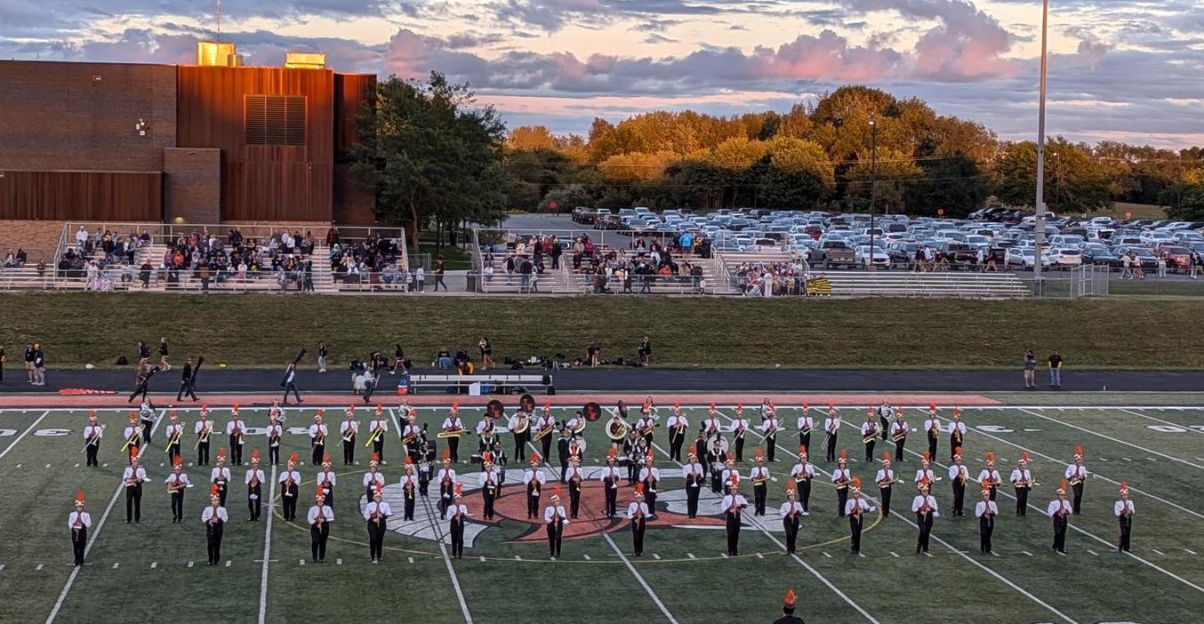 TKHS marching band takes the field.