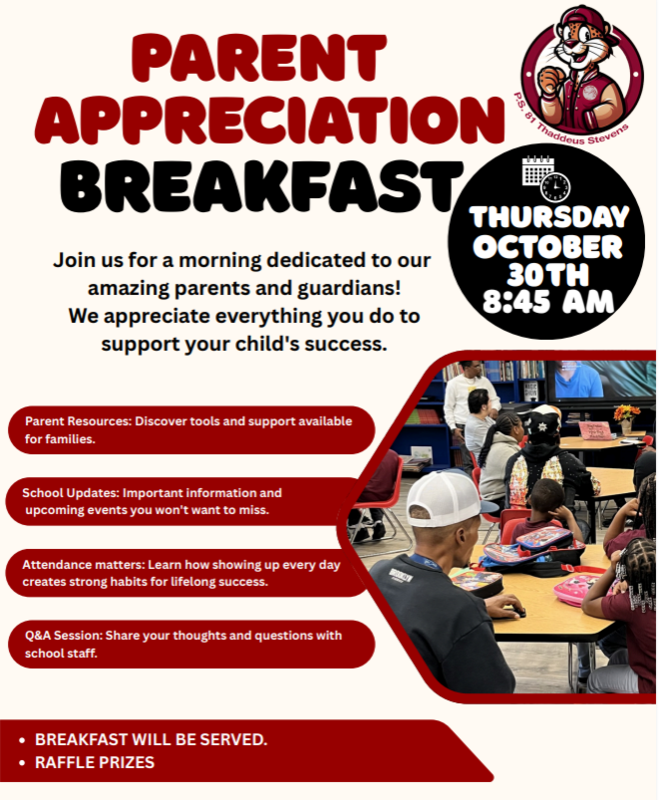 Parent Appreciation Flyer. English