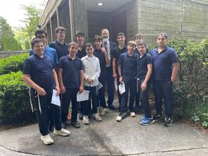eigth grade boys visit the mikvah