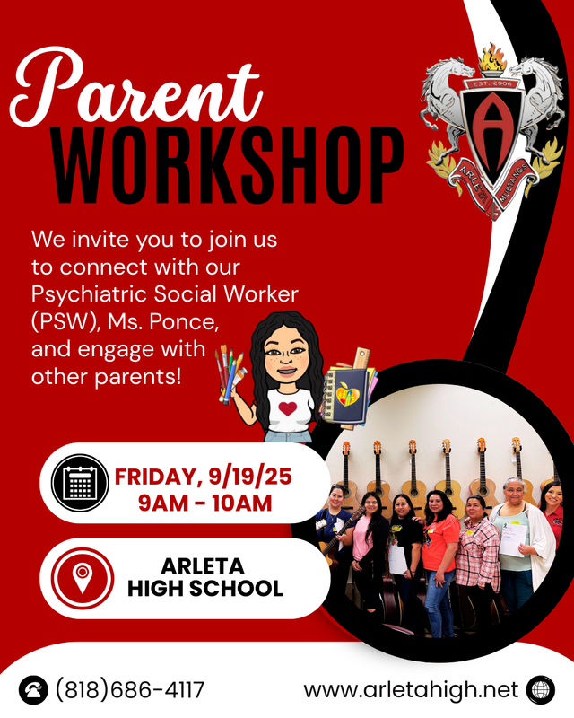 Upcoming Parent Workshop