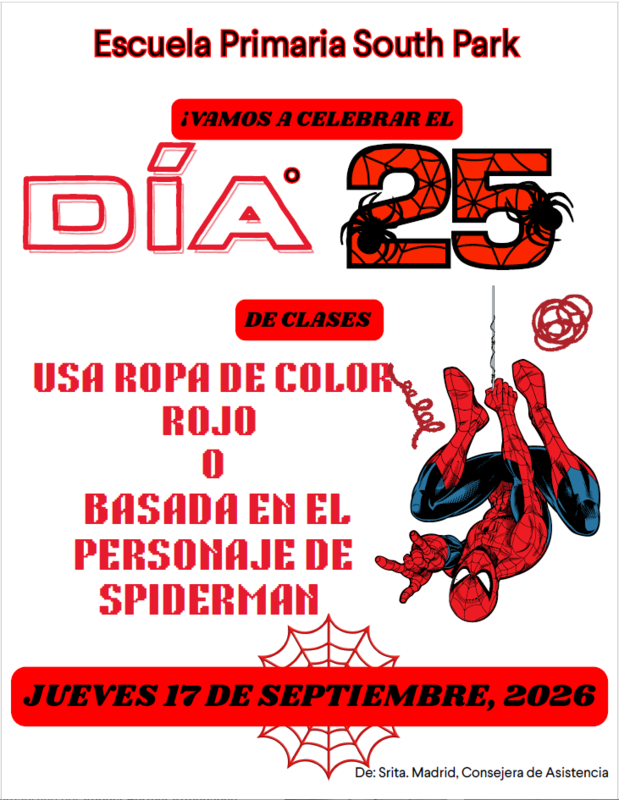 25th Day of School - Spanish