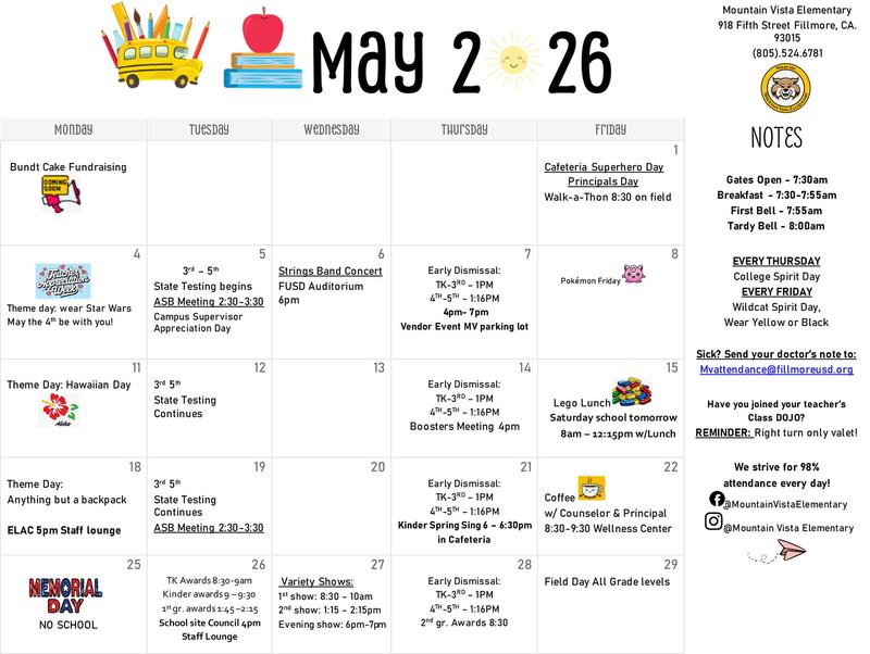 May 2026 Calendar/Menus [English/Spanish] Featured Photo