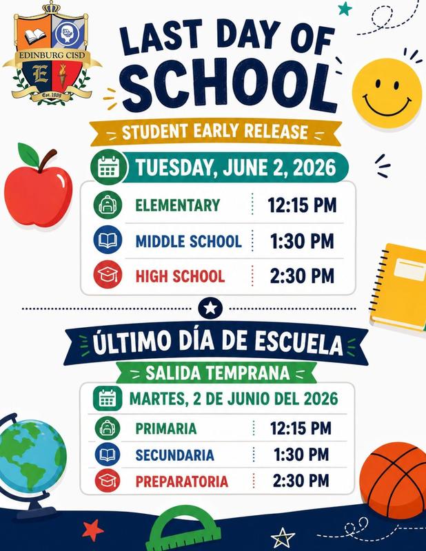 Last day of School June 2nd 12:15 PM