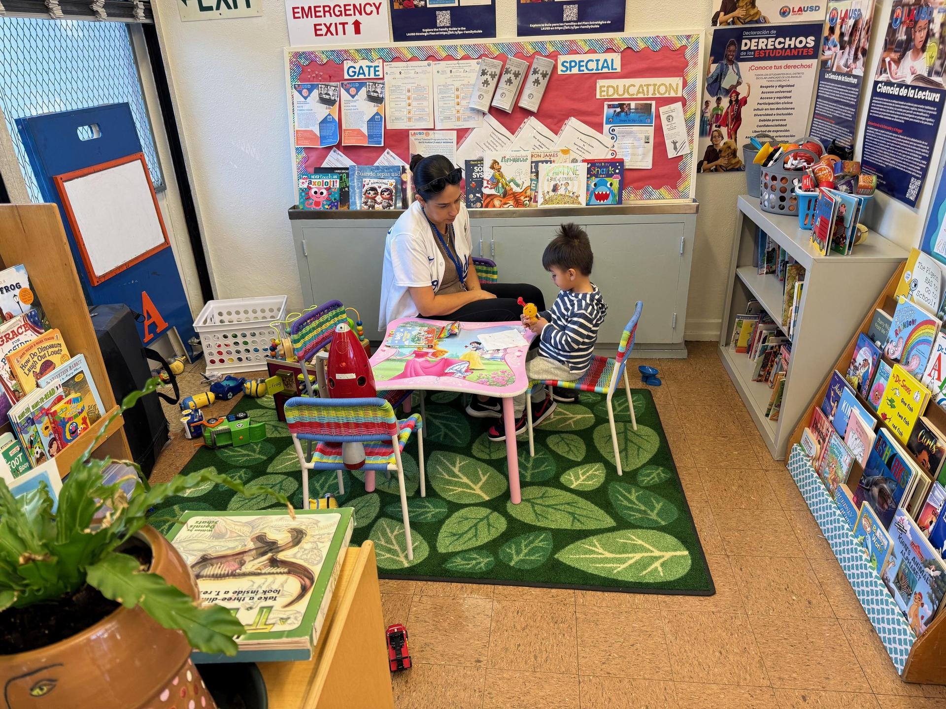 Play area in the parent center