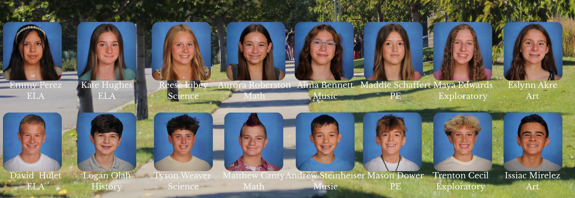 Kids receiving awards for academics