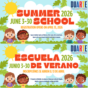 Banner with summer school dates