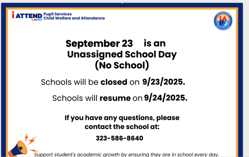 Unassigned Day (No School)