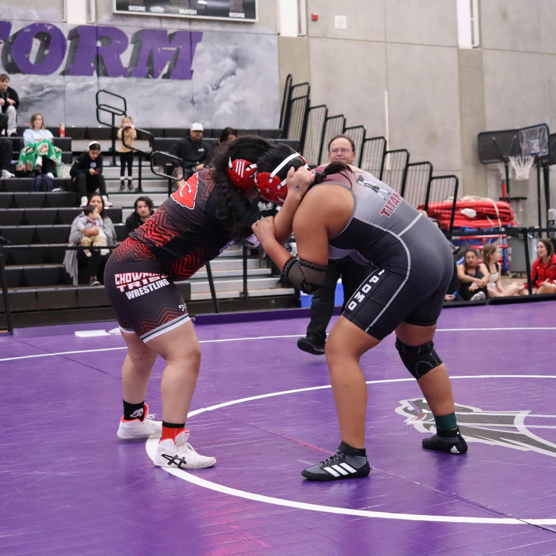 Girls wrestling at madera south