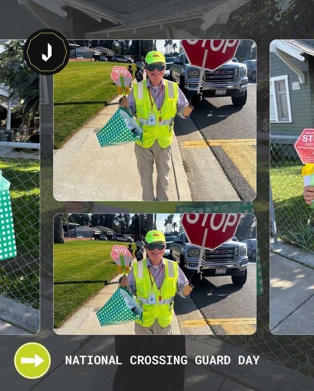 10 crossing guards received a keepsake stop sign and a gift bag with crossing guard essentials as a small token of our big appreciation.
