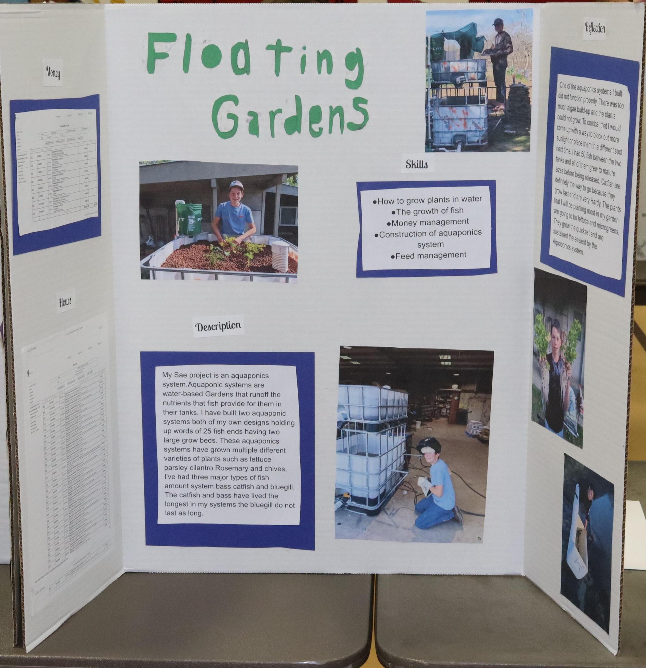 A Supervised Agricultural Experience trifold display