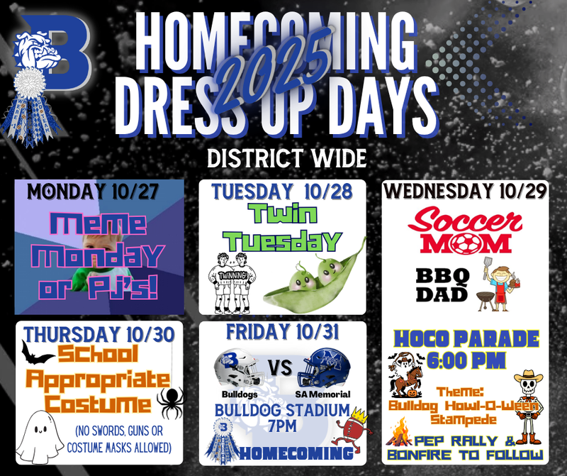 Homecoming Dress Up Days