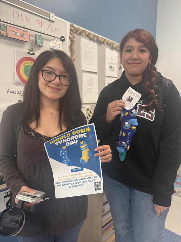 ongratulations to students Layla Perez and Priscilla Hernandez