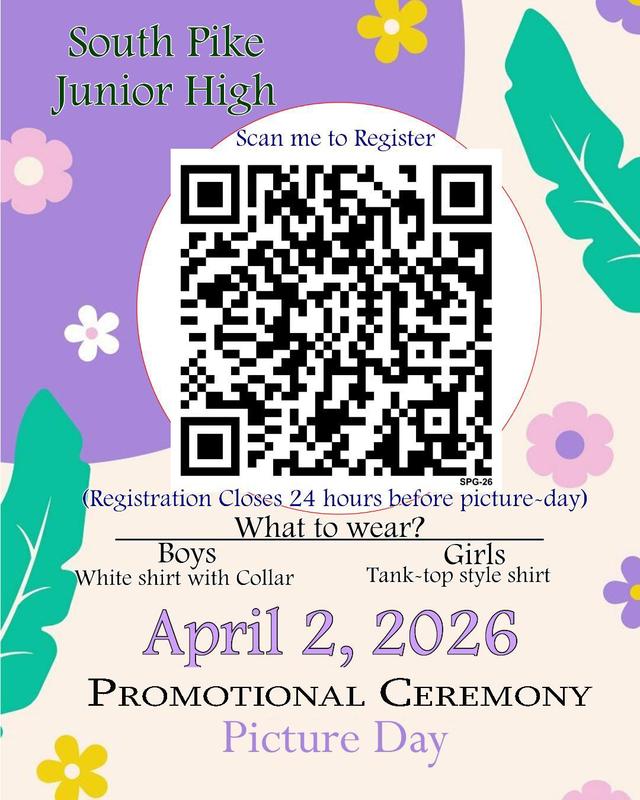 spsd spjhs promo picture day march 2026