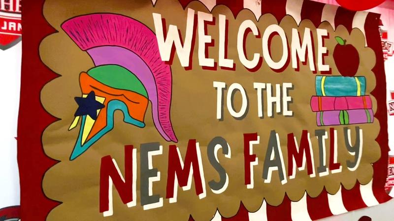 Northeast Middle School Welcome Sign