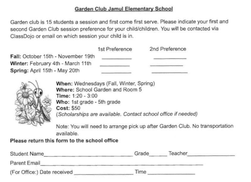 JES Garden Club 25-26