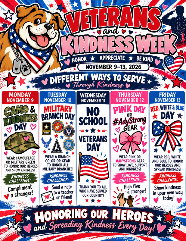 Spirit day schedule nov 9