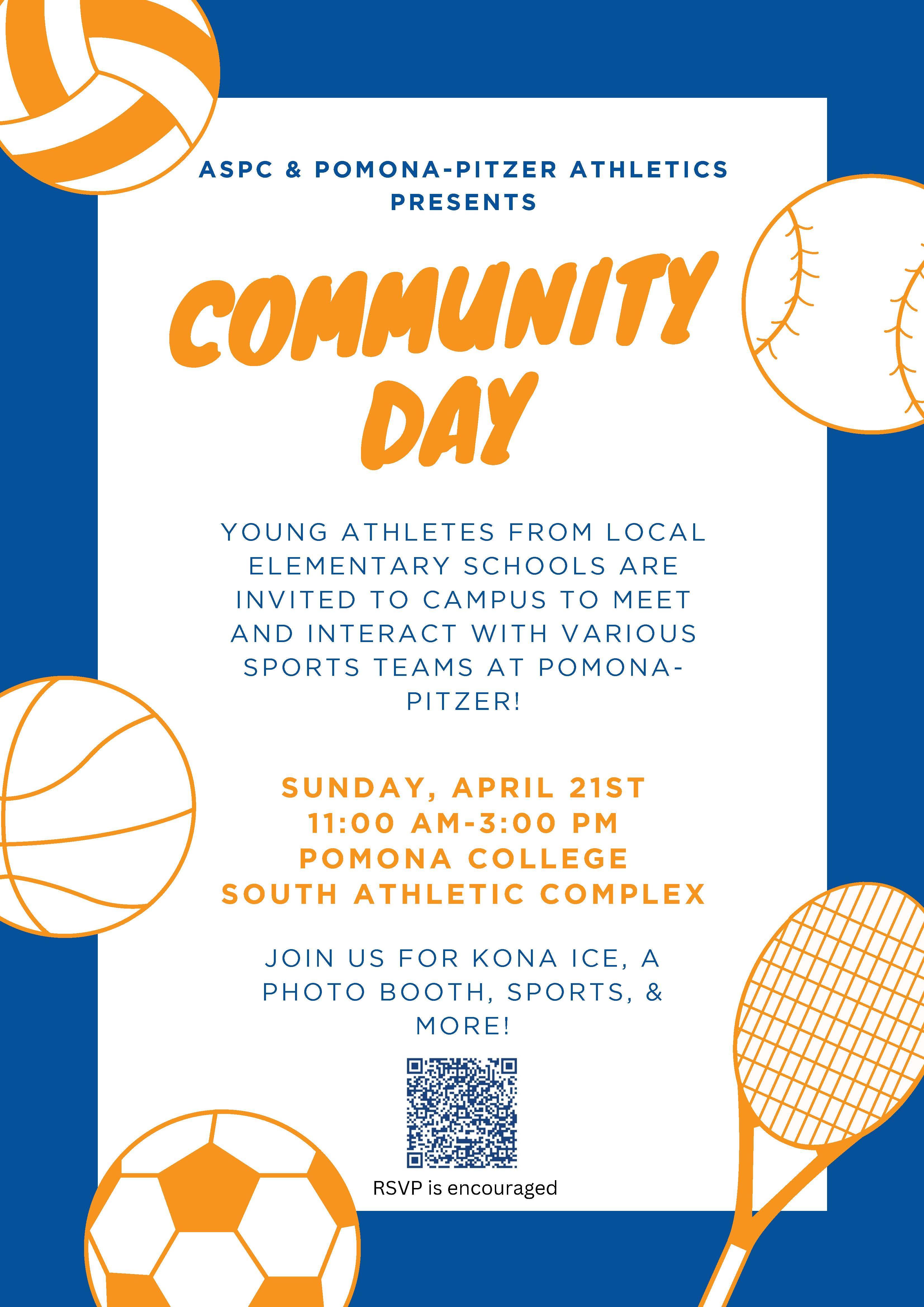 ASPC & Pomona Pitzer Athletics Presents: Community Day | Pomona Unified  School District