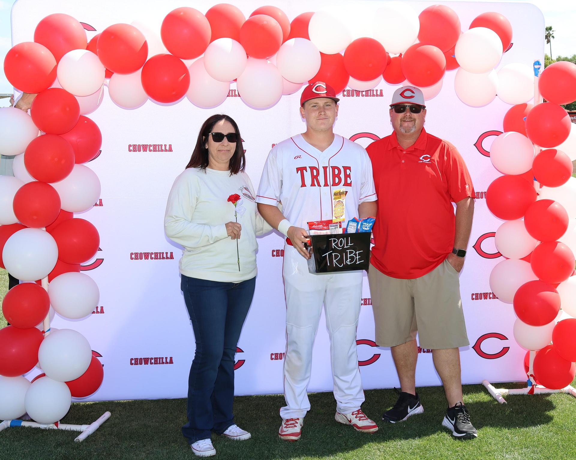 senior baseball players and their escorts