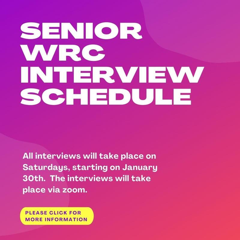 Attention Seniors: Please See Important Information Regarding WRC Interviews Featured Photo