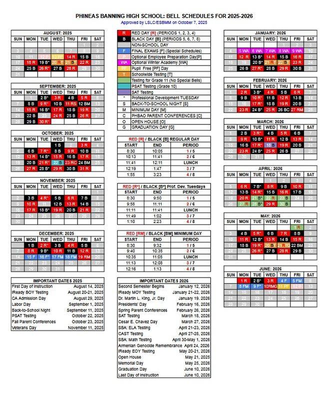 2025-2026 Bell Schedule Featured Photo