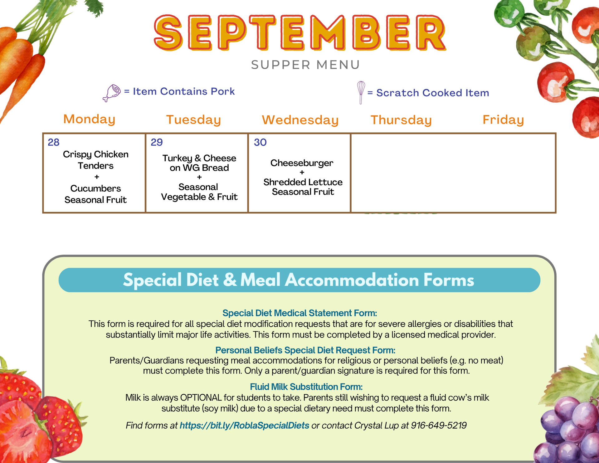 Supper Menu 2