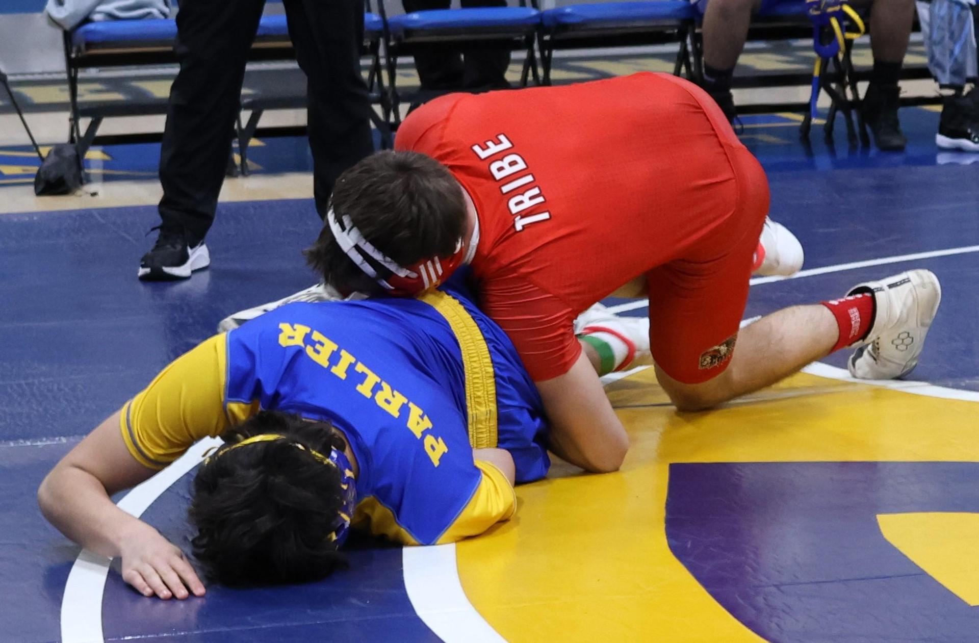 wrestlers in action at parlier